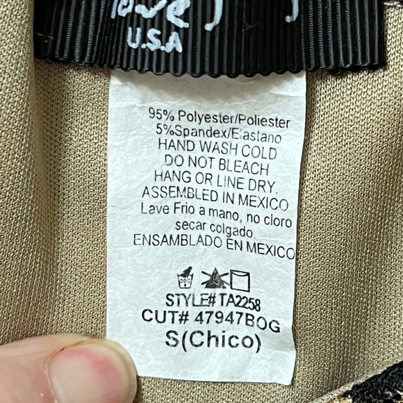 Whimsigoth leopard print rose mesh overlay racerback swing tank sand poly lined - Picture 3 of 4